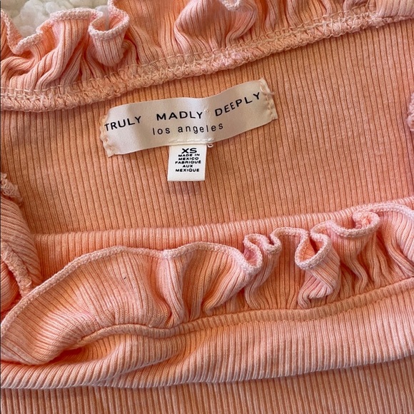 Truly Madly Deeply Emily Ruffle Cami Crop Top XS - Picture 7 of 11